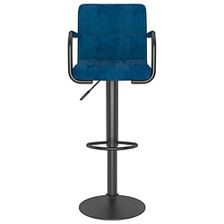 Avis vidaXL Tabourets de bar lot de 2 bleu velours