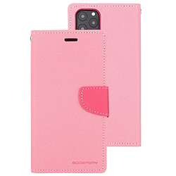 Wewoo Coque Pour iPhone 11 Pro FANCY DIARY Étui en cuir à rabat avec support emplacements cartes et porte-monnaie Rose