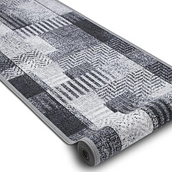 RUGSX TAPIS DE COULOIR antidérapant ESSENZA gris 120 cm 120x210 cm