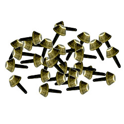 30pcs vintage métal studs rivets clous de tête spots 2 broches rond dôme bronze pas cher