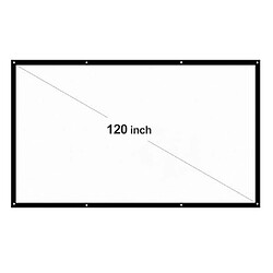 H120 Écran du projecteur Portable 120'' HD 16:9 Diagonale Pliable pour Maison Cinéma Blanc