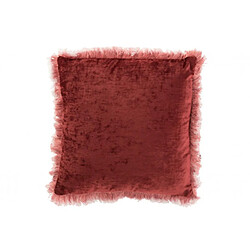 Dansmamaison Coussin Franges Polyester Bordeaux