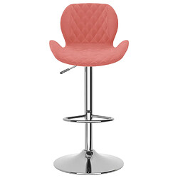 Avis vidaXL Tabourets de bar lot de 2 rose velours