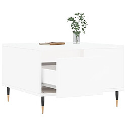 Acheter Maison Chic Table basse,Table Console Table d'appoint, Table pour salon blanc 55x55x36,5 cm bois d'ingénierie -MN92677