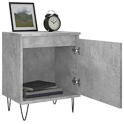 Avis vidaXL Table de chevet gris béton 40x30x50 cm bois d'ingénierie