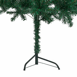 Acheter vidaXL Arbre de Noël artificiel d'angle LED et boules Vert 150 cm PVC