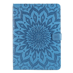 Etui en PU motif tournesol avec support bleu pour votre Samsung Galaxy Tab A7 10.4 (2020)/T505/T500