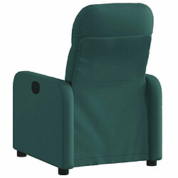 Acheter Maison Chic Fauteuil Relax pour salon, Fauteuil inclinable électrique Vert foncé Tissu -GKD71478