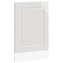 vidaXL Panneau de lave-vaisselle Porto blanc brillant 45x1,5x67 cm