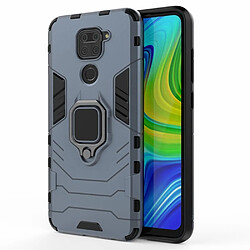 Coque en TPU hybride avec support de bague bleu pour votre Xiaomi Redmi Note 9/Redmi 10X 4G