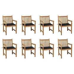 vidaXL Chaises de jardin, lot de 8