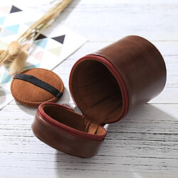 Acheter Wewoo Housse Étui pour Objectif appareil photo café DSLR Camera Lens, taille: 11 * 8 * 8 cm Petit à lentilles ZippeRouge PU Leather Pouch Box