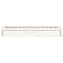 Acheter Maison Chic Lit adulte - Cadre de lit avec tiroirs,Structure du lit Contemporain Blanc 90x190 cm Simple -MN44835