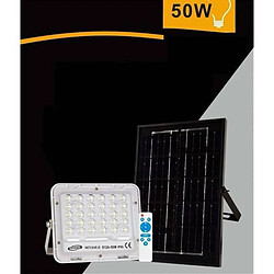 Tradex PANNEAU SOLAIRE 50 WATT LUMIÈRE FROIDE 6500K IP65 TÉLÉCOMMANDE S12A-50W