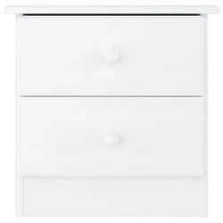 Avis Maison Chic Table de chevet Table de Nuit pour chambre blanc 43x35x40,5 cm bois de pin massif