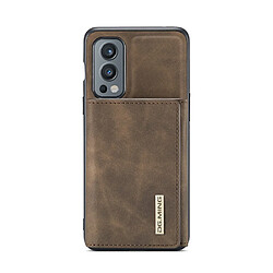 Dg.Ming Coque en TPU + PU magnétique, hybride avec béquille café pour votre OnePlus Nord 2 5G