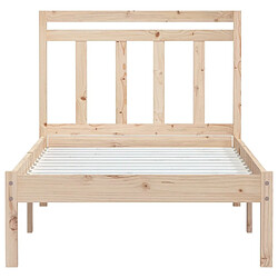 Avis vidaXL Cadre de lit sans matelas bois massif 90x200 cm