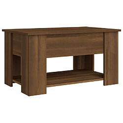 Maison Chic Table basse,Table Console Table d'appoint, Table pour salon Chêne marron 79x49x41 cm Bois d'ingénierie -MN78461 pas cher