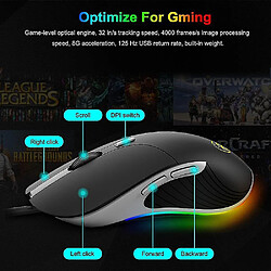 Universal Maison de jeu LED filaire 6400 DPI USB Ergonomic Mause Gamer de souris avec câble pour ordinateur portable PC