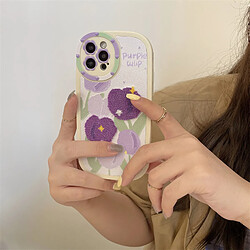 GUPBOO Étui pour iPhoneXsMax Coque de téléphone niche tulipe violette brodée personnalisée