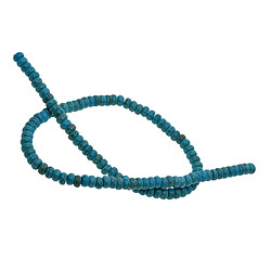 Avis 1 rangée de perles d'espacement turquoise en vrac pour la fabrication de bijoux en lits de boulier