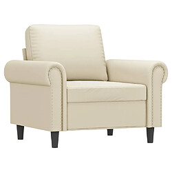 Maison Chic Fauteuil Relax pour salon | Fauteuil Crème 60 cm Similicuir -GKD22231