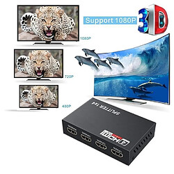 Acheter I® Letouch Convertisseur TV HDMI Splitter 4 ports 1080p 4K pour Distributeur 3D Full HD 1 in 4 out Couleur: noir