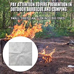 Fire Pit Mat Grill Mat Deck Protector Fireproof Pad Pelouse Couverture BBQ 100x100cm pas cher