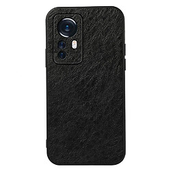 Coque en TPU + PU texture cheval fou noir pour votre Xiaomi 12 Pro