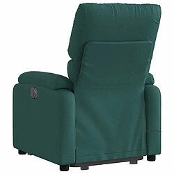 Acheter Maison Chic Fauteuil Relax pour salon, Fauteuil inclinable de massage Vert foncé Tissu -GKD18948