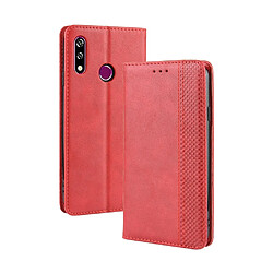 Wewoo Housse Coque Étui en cuir à boucle magnétique avec texture rétro pour Crazy Horse et rabat horizontal LG W10avec supportlogements cartes et cadre photo Rouge