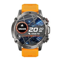 Yonis Montre Connectée IP67 BT5.1 1.43' Sante Appel Voix Orange