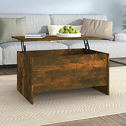 Maison Chic Tabls basse,Table Console pour salon Chêne fumé 80x55,5x41,5 cm Bois d'ingénierie -MN46081