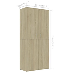 vidaXL Armoire à chaussures Chêne sonoma 80x39x178cm Bois d'ingénierie pas cher