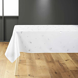 Acheter Douceur D'Interieur Nappe rectangulaire antitache et infroissable Sapins - 150 x 240 cm - Blanc et argent