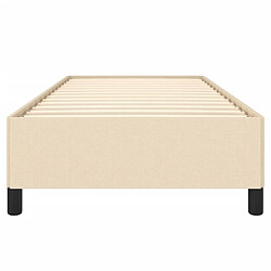 Maison Chic Lit adulte - Lit simple Cadre de lit,Structure du lit Contemporain Crème 80x200 cm Tissu -MN45963 pas cher