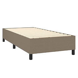 Acheter Maison Chic Lit Adulte - Lit simple Lit à sommier tapissier avec matelas moelleux - Meuble de Chambre - Taupe 90x200 cm Tissu -MN16756