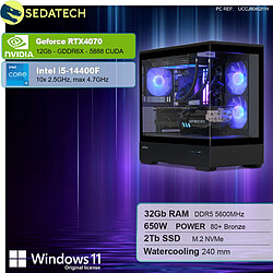 Sedatech PC Gamer V360 • Intel i5-14400F • RTX4070 • 32Go DDR5 • 2To SSD M.2 • Windows 11