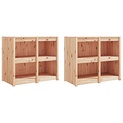 Acheter vidaXL Armoires de cuisine d'extérieur 3 pcs bois de pin massif