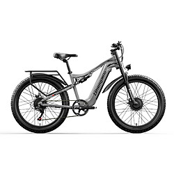 Vélo électrique adulte Shengmilo Moteur 2000W 48V 17,5AH Batterie Li-ion SAMSUNG amovible 7 vitesses Boîte de vitesses Shimano 90km 26" Vélo électrique de montagne S600 Gris