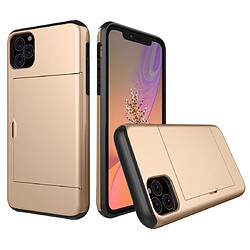 Wewoo Coque Rigide Étui de protection blindé antichoc avec emplacement pour carte iPhone 11 Pro or