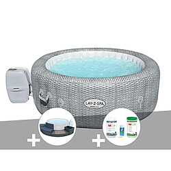 Kit spa gonflable Bestway Lay-Z-Spa Honolulu rond Airjet 4/6 places + Ensemble mobilier + Kit traitement brome