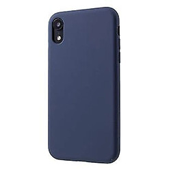 Avis Universal Étui en silicone liquide bleu foncé doux pour votre Apple iPhone XR 6,1 pouces