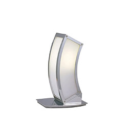 Luminaire Center Lampe de table Duna Chrome poli, blanc