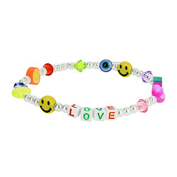 Avizar Bijou de Téléphone Bracelet Love 25cm Collection Lovely Blanc