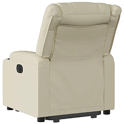 Acheter Maison Chic Fauteuil Relax pour salon, Fauteuil inclinable électrique crème similicuir -GKD91853