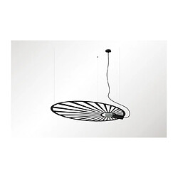 Luminaire Center Suspension Lehdet Acier Noir 1 ampoule 150cm