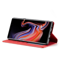 Wewoo Housse Coque Pour Galaxy Note9 Forwenw Dream Series Oil Edge Fort Magnetism Horizontal Flip en cuir avec support et fentes cartes et portefeuille et cadre photo rouge pas cher