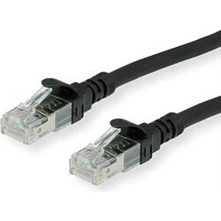 Roline - Patch-Kabel - RJ-45 (M) bis RJ-45 (M) - 2 m - SFTP, PiMF - CAT 6 - halogenfrei, geformt, verseilt - Schwarz