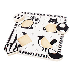 Bigjigs Toys Puzzle d'animaux en noir et blanc